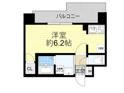 プレサンス東三国エンブレイス(ワンルーム/11階)の間取り写真