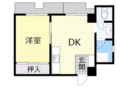 第5マンション北栄(1DK/3階)の間取り写真