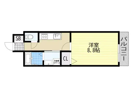 アーデルⅡ(1K/1階)の間取り写真