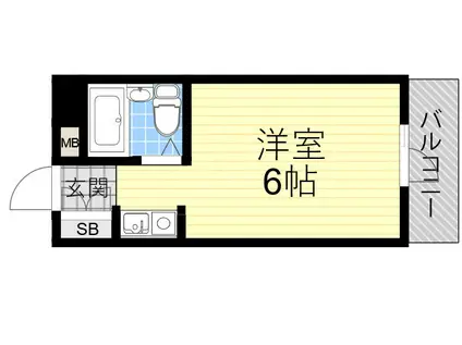 グルパ十三(ワンルーム/5階)の間取り写真