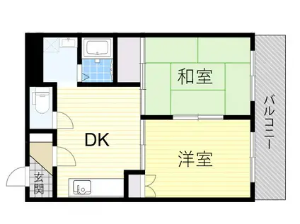 パークロッジ(2DK/2階)の間取り写真