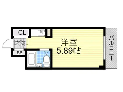 ハイツシグマ(ワンルーム/2階)の間取り写真