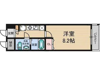 アーデン新大阪(1K/6階)の間取り写真