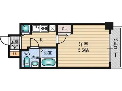 アドバンス新大阪5(1K/10階)の間取り写真