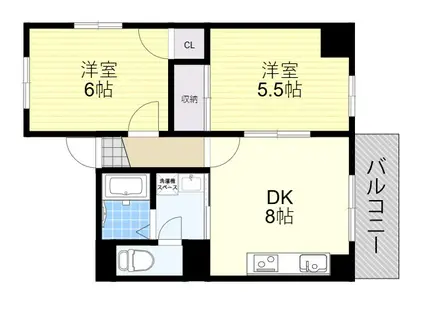 クリアコートU(2DK/3階)の間取り写真