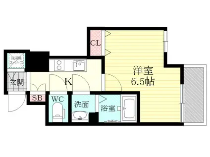 エスリード新大阪ザ・マーク(1K/14階)の間取り写真