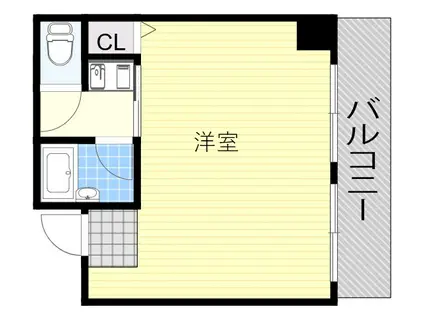 ホワイトハイツカドタ(1K/2階)の間取り写真