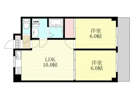 ヴィラエスポアール(2LDK/5階)の間取り写真