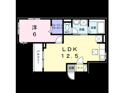 パーチェ エテルノⅠ(1LDK/1階)の間取り写真