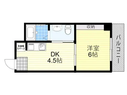 ハイツASK(1DK/2階)の間取り写真