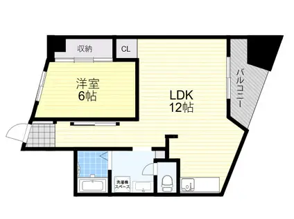 マルビシマンション(1LDK/3階)の間取り写真