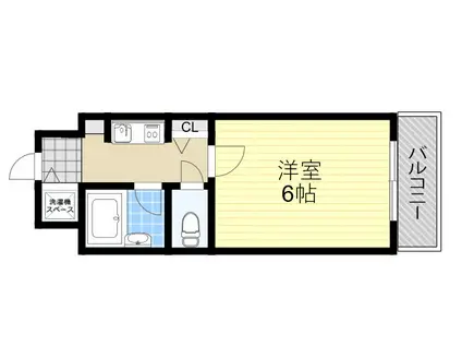 パラシオ塚本Ⅱ(1K/10階)の間取り写真