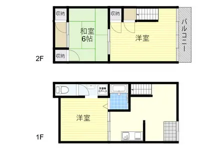 旭第2ハイツ(3DK/1階)の間取り写真