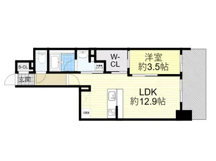 リビオメゾン新大阪(1LDK/8階)の間取り写真