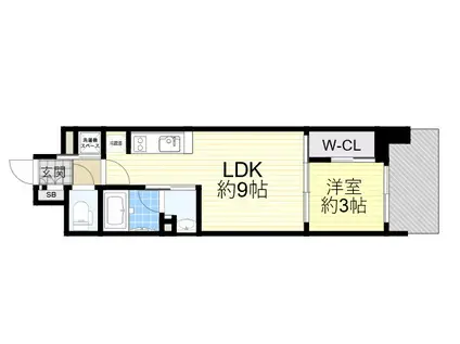 リビオメゾン新大阪(1LDK/11階)の間取り写真