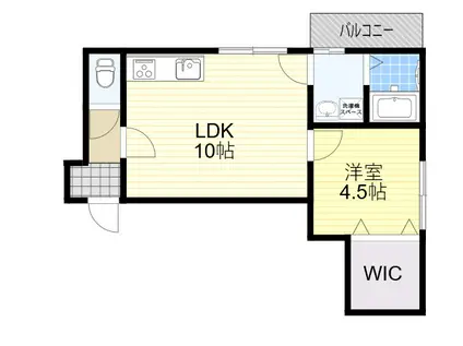 ゴールドスター桜の町(1LDK/1階)の間取り写真