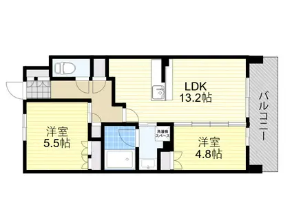 アーバンパーク淡路(2LDK/1階)の間取り写真