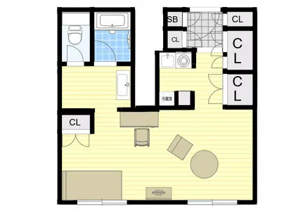 メゾン淀川(ワンルーム/10階)の間取り写真