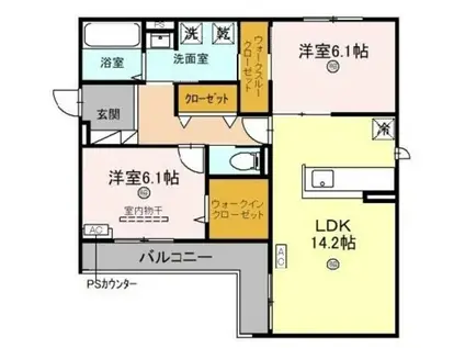 D-RESIDENCE服部本町(2LDK/3階)の間取り写真