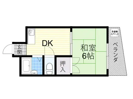 第7東城マンション(1DK/4階)の間取り写真