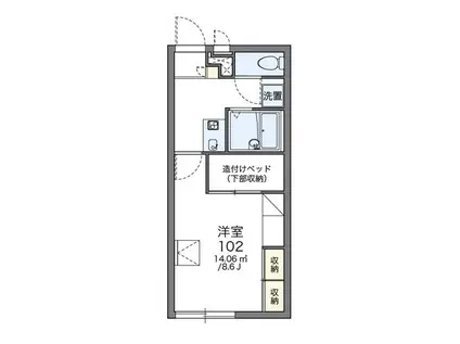 レオパレスローズ(1K/2階)の間取り写真