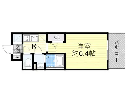 エスリード新大阪ザ・プレミアウエスト(1K/11階)の間取り写真