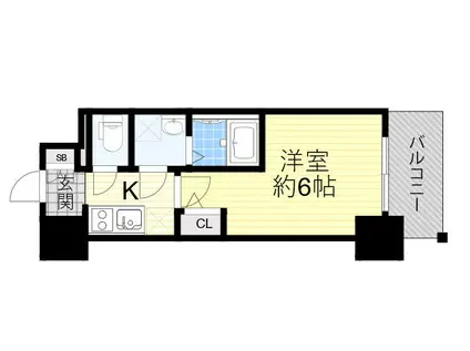 エスリード新大阪ザ・プレミアウエスト(1K/5階)の間取り写真