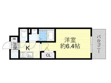 エスリード新大阪ザ・プレミアウエスト(1K/5階)の間取り写真