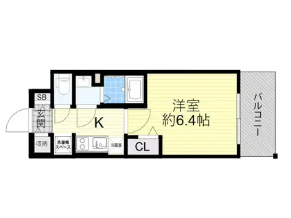 プレサンス塚本ミッドマーク(1K/7階)の間取り写真