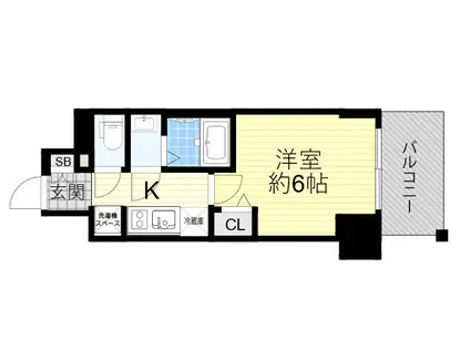 プレサンス塚本アクミリオン(1K/15階)の間取り写真