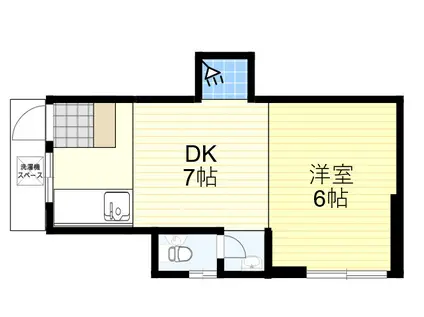 梶ヶ島ハウス(1DK/1階)の間取り写真