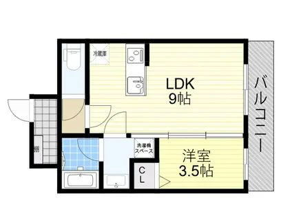 エル・セレーノ新大阪北(1LDK/8階)の間取り写真
