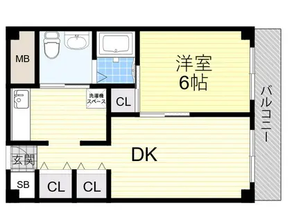 INOVE千里万博公園(1DK/5階)の間取り写真