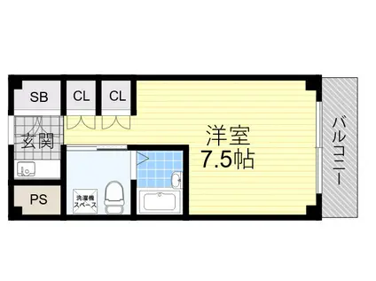 INOVE千里万博公園(ワンルーム/4階)の間取り写真