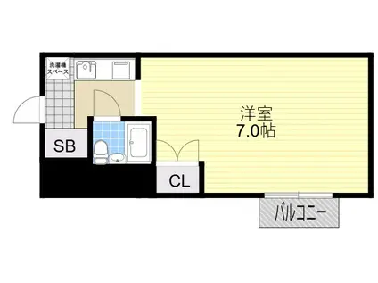 メーベルハイツ(1K/3階)の間取り写真