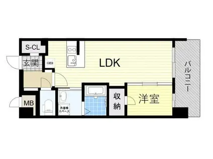 レジュールアッシュ塚本レジデンス(1LDK/10階)の間取り写真