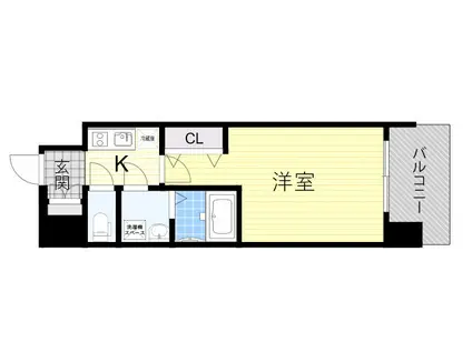 レジュールアッシュ塚本レジデンス(1K/10階)の間取り写真