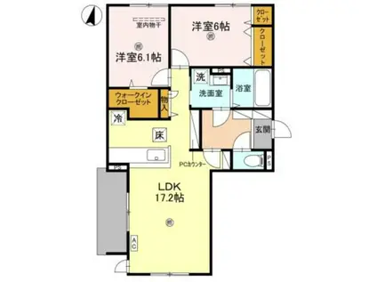 CASA. FILANTE Ⅴ(2LDK/1階)の間取り写真