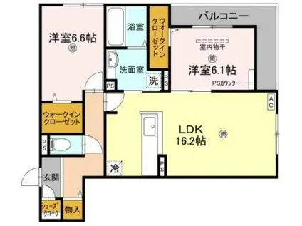 CASA. FILANTE Ⅴ(2LDK/3階)の間取り写真