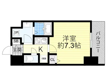 アークグラン大阪ウエスト(1K/5階)の間取り写真