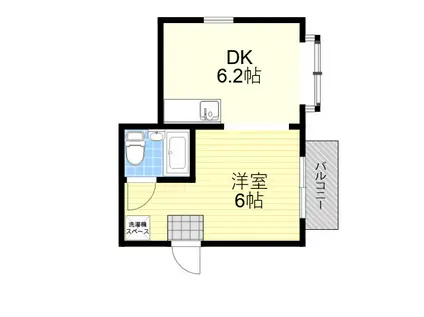 レナジア摂津(1DK/1階)の間取り写真