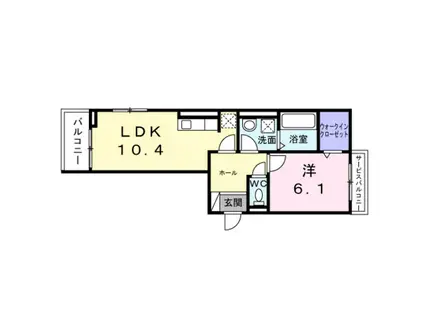 阪急京都本線 茨木市駅 徒歩12分 3階建 築1年(1LDK/3階)の間取り写真