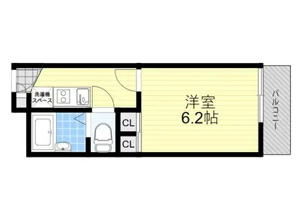 グラン ビュイッソン(1K/1階)の間取り写真