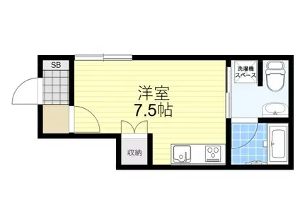 アウローラコート(ワンルーム)の間取り写真