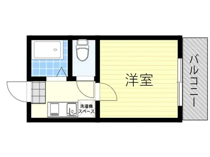 ハイツ城(1K/3階)の間取り写真