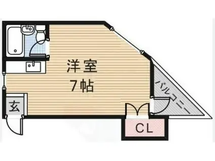 コーポ長谷川(1K/2階)の間取り写真