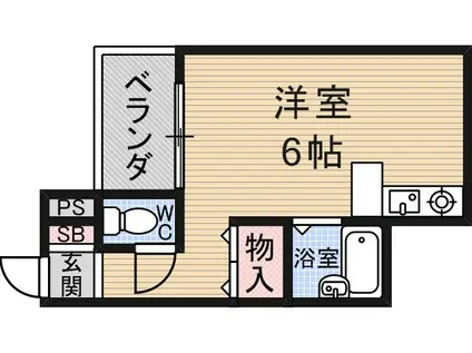 エスポワール茨木(ワンルーム/3階)の間取り写真