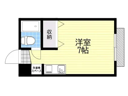 大住マンション(1K/3階)の間取り写真