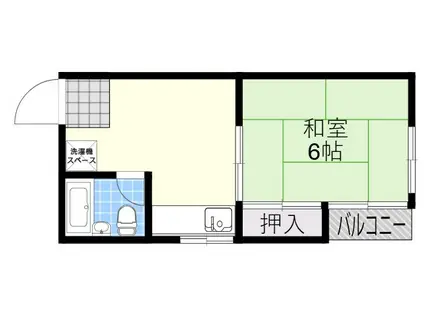 奥田孝コーポ(1K/2階)の間取り写真