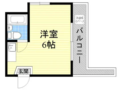 ロイヤル摂津(ワンルーム/5階)の間取り写真